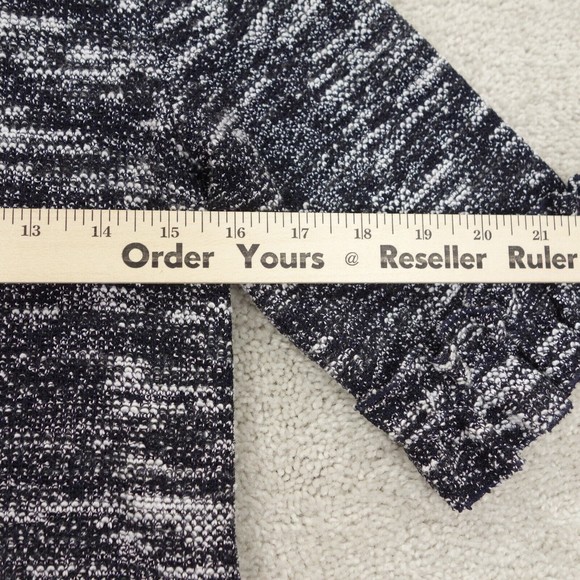 Banana Republic Top Womens Extra Small Blue Half Sleeve Round Neck Zipper Back - Picture 6 of 8